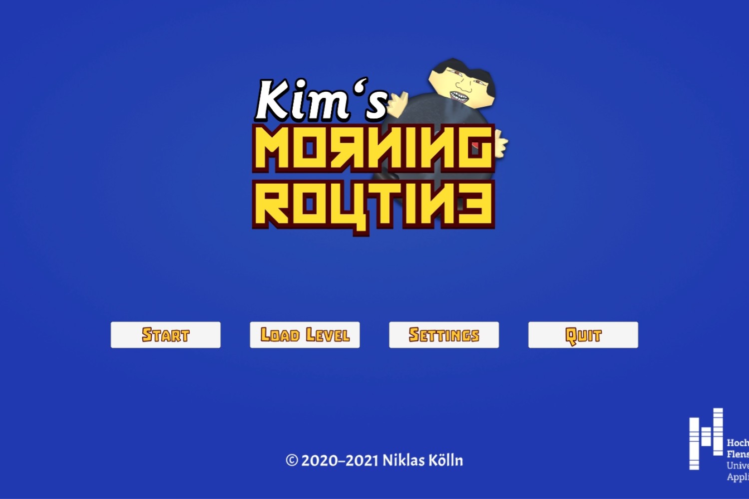 Screenshot des Menübildschirms des Spiels »Kim’s Morning Routine«