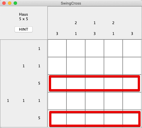 Screenshot of SwingCross, in which the step is demonstrated.