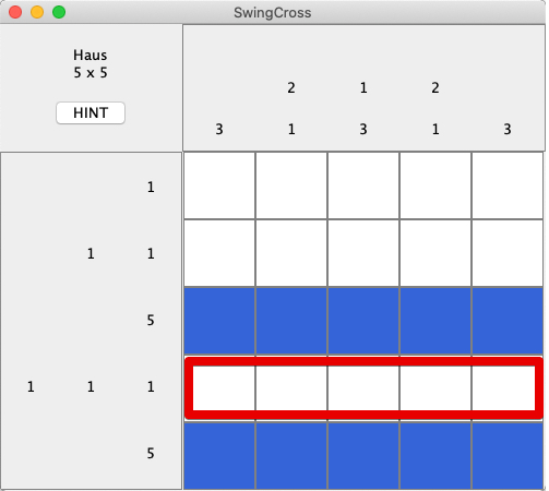 Screenshot of SwingCross, in which the step is demonstrated.