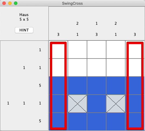 Screenshot of SwingCross, in which the step is demonstrated.