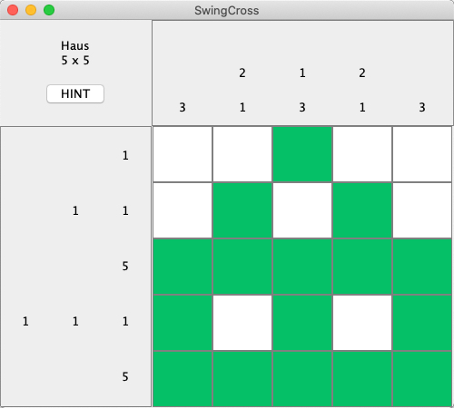 Screenshot of SwingCross, in which the step is demonstrated.